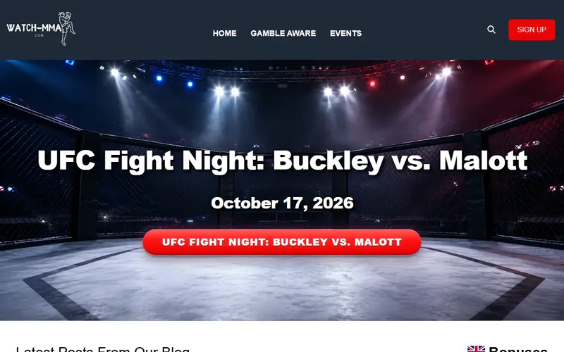 Watch MMA homepage, built on CasinoAffiliateHost